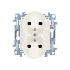 SIMON 10 MODUŁ BIAŁY GNIAZDO 2X Z/U Z PRZESŁONAMI ZACISKI ŚRUBOWE 16A 250V