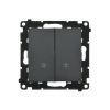 SIMON 55 MODUŁ CZARNY MAT ŁĄCZNIK KRZYŻOWY 2X ZACISKI SPRĘŻYNOWE 10AX 250V