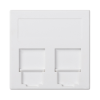 CONNECT S500 CZYSTA BIEL PŁYTKA DO GNIAZD 2X UAE Z OSŁONAMI UNIWERSALNYMI