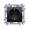 SIMON 10 MODUŁ  CZARNY MAT GNIAZDO 1X SCHUKO ZACISKI ŚRUBOWE 16A 250V