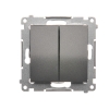 SIMON 54 MODUŁ ANTRACYT ŁĄCZNIK SERYJNY ZACISKI SPRĘŻYNOWE 10AX 250V
