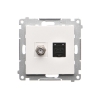 SIMON 55 MODUŁ BIAŁY MAT GNIAZDO TV TYP F+ GNIAZDO KOMPUTEROWE 1X UAE 8 CAT.6 UTP