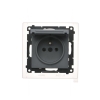 SIMON 55 MODUŁ GRAFITOWY MAT GNIAZDO 1X Z/U Z KLAPKĄ IP44 ZACISKI SPRĘŻYNOWE 16A 250V