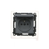 SIMON 55 MODUŁ GRAFITOWY MAT GNIAZDO 1X Z/U Z KLAPKĄ IP44 ZACISKI SPRĘŻYNOWE 16A 250V