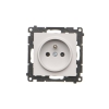 SIMON 55 MODUŁ JASNOSZARY MAT GNIAZDO 1X Z/U Z PRZESŁONAMI ZACISKI SPRĘŻYNOWE16A 250V