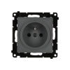 SIMON 55 MODUŁ GRAFIT MAT GNIAZDO 1X Z/U Z PRZESŁONAMI ZACISKI SPRĘŻYNOWE 16A 250V
