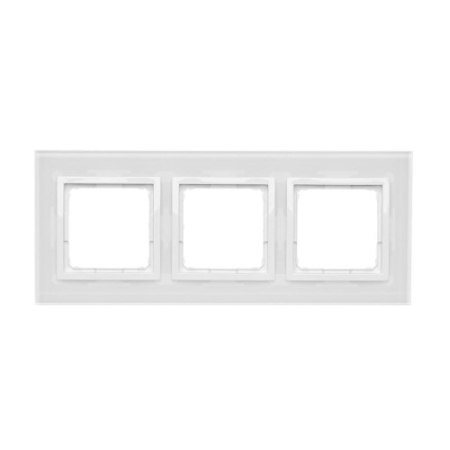 SIMON 54 NATURE BIAŁA PERŁA SZKŁO RAMKA 3X