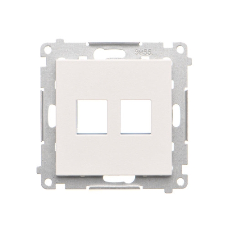 SIMON 55 MODUŁ BIAŁY MAT PŁYTKA DO GNIAZD 2X UAE KEYSTONE PŁASKA