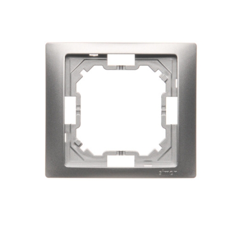 SIMON BASIC NEOS SREBRNY MAT RAMKA 1X