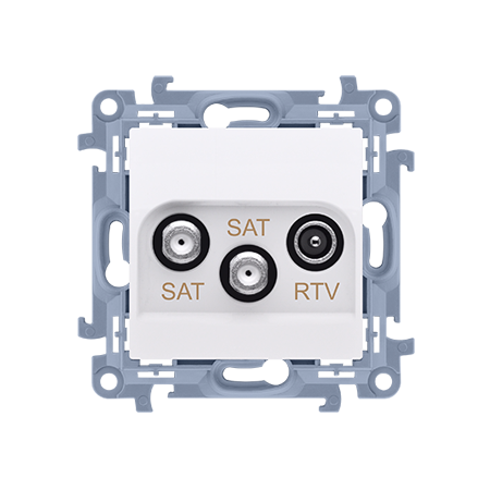 SIMON 10 MODUŁ BIAŁY GNIAZDO RTV-2XSAT 1DB