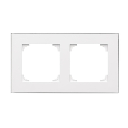 SIMON 55 DUO BIAŁY/ CHROM RAMKA 2X