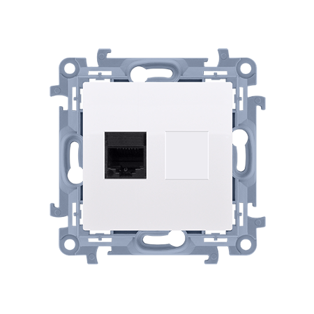 SIMON 10 MODUŁ BIAŁY GNIAZDO KOMPUTEROWE 1X UAE 8 CAT.5E UTP PŁASKIE