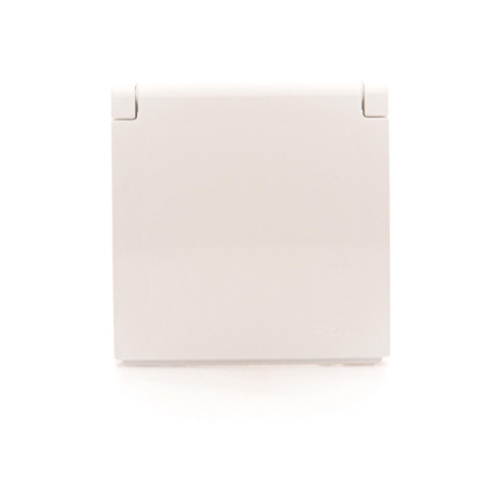 SIMON 54 MODUŁ BIAŁY PŁYTKA DO GNIAZD 1X Z/U Z KLAPKĄ Z PRZESŁONAMI