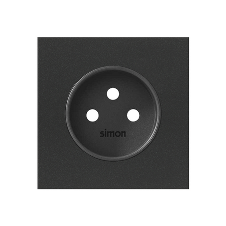 SIMON 100 CZARNY MAT PŁYTKA DO GNIAZD 1X Z/U
