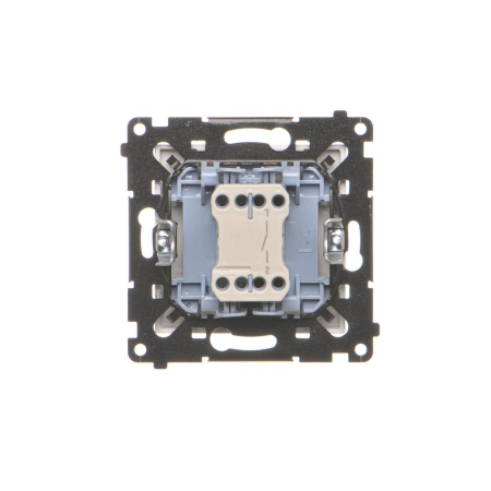 SIMON 55 MODUŁ ALUMINIUM MAT ŁĄCZNIK 1-BIEGUNOWY ZACISKI SPRĘŻYNOWE 10AX 250V