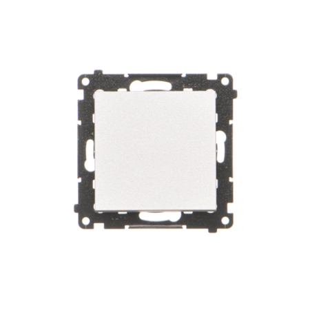 SIMON 55 MODUŁ ALUMINIUM MAT ŁĄCZNIK 1-BIEGUNOWY ZACISKI SPRĘŻYNOWE 10AX 250V