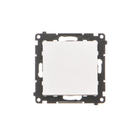 SIMON 55 MODUŁ ALUMINIUM MAT ŁĄCZNIK 1-BIEGUNOWY ZACISKI SPRĘŻYNOWE 10AX 250V