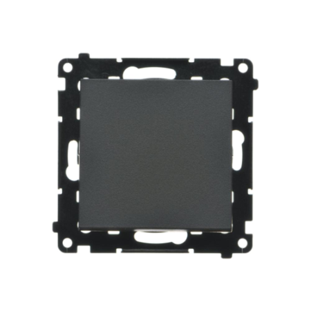 SIMON 55 MODUŁ CZARNY MAT ŁĄCZNIK 1-BIEGUNOWY ZACISKI SPRĘŻYNOWE 10AX 250V