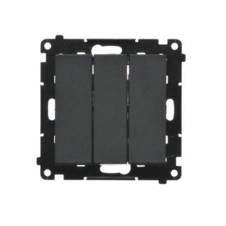 SIMON 55 MODUŁ CZARNY MAT ŁĄCZNIK 3X ZACISKI SPRĘŻYNOWE 10AX 250V