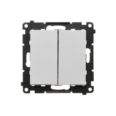 SIMON 55 MODUŁ JASNOSZARY MAT ŁĄCZNIK SERYJNY ZACISKI SPRĘŻYNOWE 10AX 250V