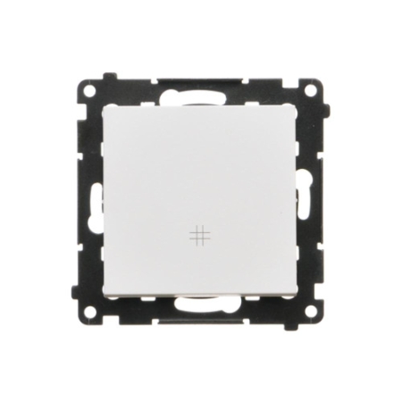 SIMON 55 MODUŁ BIAŁY MAT ŁĄCZNIK KRZYŻOWY ZACISKI SPRĘŻYNOWE 10AX 250V