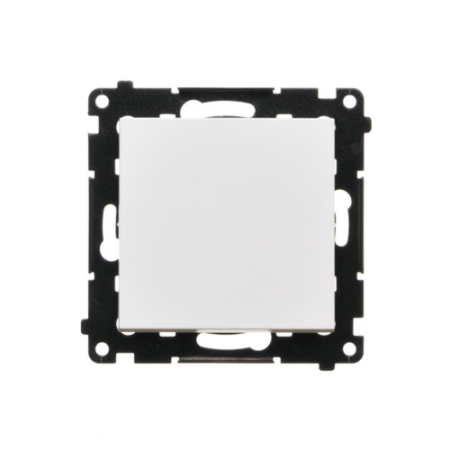 SIMON 55 MODUŁ BIAŁY MAT ŁĄCZNIK KRZYŻOWY BEZ PIKTOGRAMU ZACISKI SPRĘŻYNOWE 10AX 250V