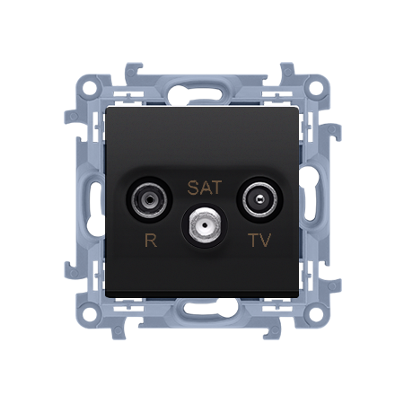 SIMON 10 MODUŁ CZARNY MAT GNIAZDO RTV-SAT KOŃCOWE 1DB