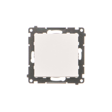 SIMON 55 PRZYCISK POJEDYNCZY ZWIERNY BEZ PIKTOGRAMU MODUŁ 10 AX, 250 V~, SZYBKOZŁĄCZA; BIAŁY MAT