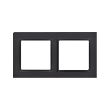 SIMON 10 CZARNY MAT RAMKA 2X