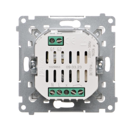 TERMOSTAT BIAŁY PROGRAMOWALNY Z WYŚWIETLACZEM Z WEW/ZEWN CZUJNIKIEM TEMPERATURY BEZ SONDY MODUŁ