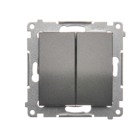 SIMON 54 MODUŁ ANTRACYT ŁĄCZNIK SERYJNY ZACISKI SPRĘŻYNOWE 10AX 250V