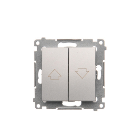 SIMON 54 MODUŁ SREBRNY MAT PRZYCISK ŻALUZJOWY BLOKADA ELEKTRYCZNA 