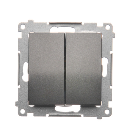 SIMON 54 MODUŁ ANTRACYT PRZYCISK 2X 2Z ZACISKI SPRĘŻYNOWE 10AX 250V