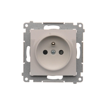 SIMON 54 PREMIUM BIAŁY GNIAZDO POJEDYNCZE Z UZIEMIENIEM DGZ1CZ.01/11 SZYBKOZŁĄCZA