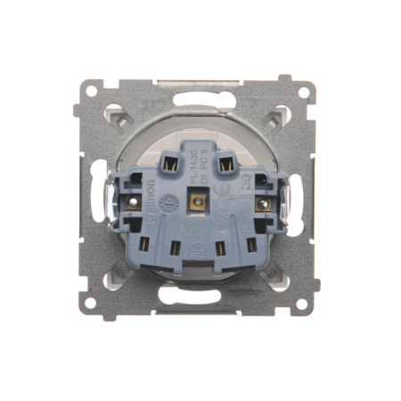 SIMON 54 MODUŁ BIAŁY GNIAZDO 1X B/U Z PRZESŁONAMI ZACISKI ŚRUBOWE 16A 250V