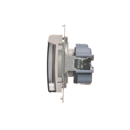 SIMON 54 MODUŁ BIAŁY GNIAZDO 1X Z/U Z PRZESŁONAMI Z KLAPKĄ DYMNĄ IP44 ZACISKI ŚRUBOWE 16A 250V