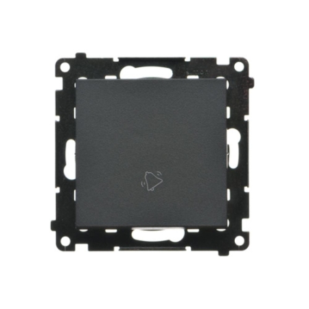 SIMON 55 MODUŁ CZARNY MAT PRZYCISK „DZWONEK” ZACISKI SPRĘZYNOWE 10 AX 250 V