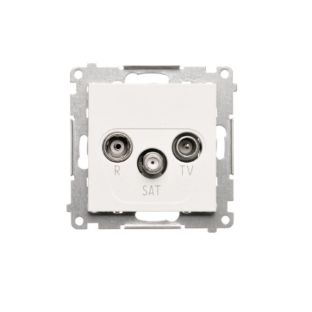 SIMON 55 MODUŁ BIAŁY MAT GNIAZDO RTV-SAT KOŃCOWE/ ZAKOŃCZENIOWE 1X 5MHZ÷2.4 GHZ