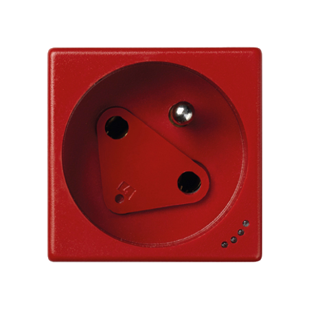 CONNECT M45 CZERWONY GNIAZDO 2M 1X Z/U 45ST DATA Z KLUCZEM WSKAŹNIK ZASILANIA ŚRUBOWE 16A 250V