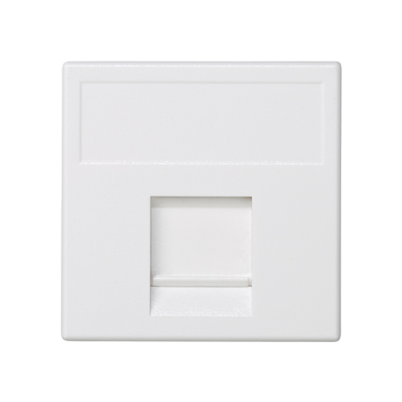 CONNECT M45 CZYSTA BIEL PŁYTKA 2M DO GNIAZD 1X UAE Z OSŁONĄ KEYSTONE