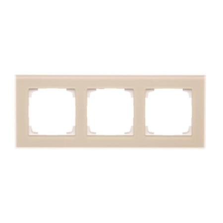 SIMON 55 NATURE KREMOWY RAMKA 3X SZKŁO MROŻONE