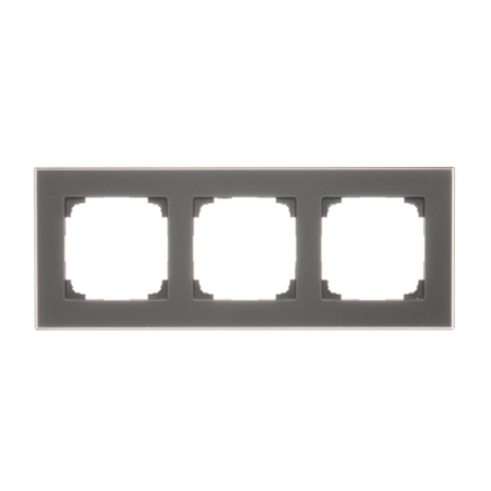 SIMON 55 NATURE CZARNY RAMKA 3X SZKŁO MROŻONE