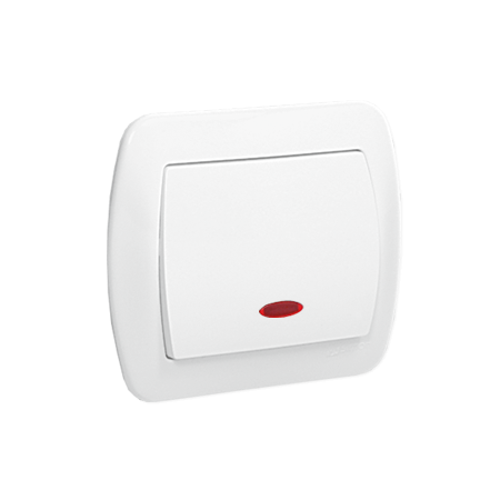 SIMON AKORD BIAŁY ŁĄCZNIK 1-BIEGUNOWY PODŚWIETLANY ZACISKI ŚRUBOWE 10AX 250V