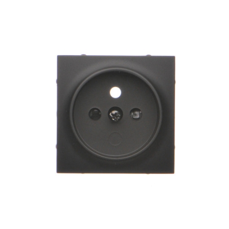 SIMON 54 MODUŁ CZARNY MAT PŁYTKA DO GNIAZD 1X Z/U Z PRZESŁONAMI