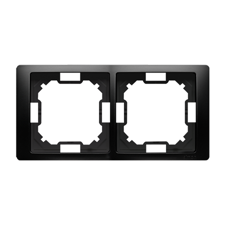 SIMON BASIC NEOS CZARNY MAT RAMKA 2X