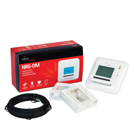 R-NRG-DM TERMOSTAT PT +5ST C - +40ST C 230V AC IP21 INTUICYJNY DO OGRZ. PODŁOG. DUŻY EKRAN BIAŁY