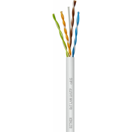 U/UTP 4X2X0.54 SZARY PRZEWÓD KOMPUTEROWY OP.305M CAT.6 NIEEKRANOWANY DRUT KL.1