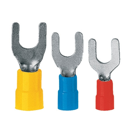 KNE  6-  6.0/100 KOŃCÓWKA APARATOWA WIDEŁKOWA IZOLOWANA ŻÓŁTY