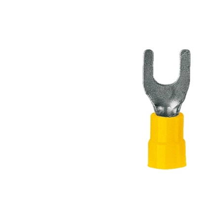 KNE  6-  6.0/100 KOŃCÓWKA APARATOWA WIDEŁKOWA IZOLOWANA ŻÓŁTY