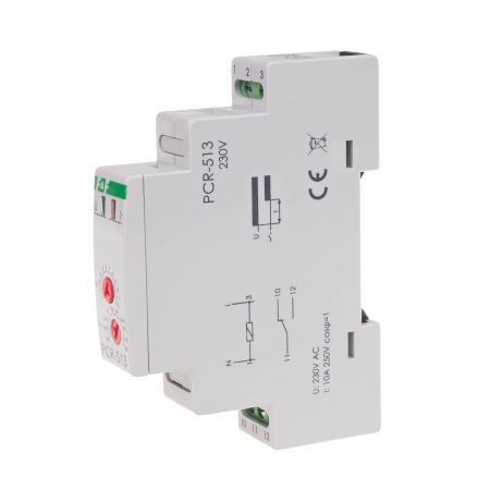 PCR-513 PRZEKAŹNIK CZASOWY REWERSYJNY 10A 1P 1M 230V AC